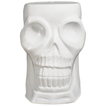 Load image into Gallery viewer, Ceramic Stool Postmodernism Skull Sculpture Punk Furniture Side Table Plant Stand Home Bar Bedroom Club Halloween Men Decoration White