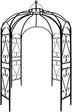 Load image into Gallery viewer, OUTOUR Versatile Oversized 9FT Iron Garden Gazebo Arbor Arbour Heavy Duty Metal ArchTrellis Support for Plants Climbing Garden Outdoor Yard Patio Wedding Party Ceremony Decor Arch
