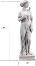 Load image into Gallery viewer, Outdoor Garden Statue Nymph Sculpture Goddess of Greek Mythology Roman Style Outdoor Patio Yard Lawn Porch Decor 32 Inch Ivory