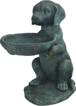 Load image into Gallery viewer, OUTOUR Dog Statues Outdoor with Birdbath Bird Feeder MGO 17''H Versatile Outdoor Statues Beagle Dog Statue for Home Decor Patio Backyard Yard Lawn Large Garden Statues Sculpture, Grey