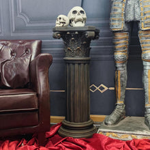 Load image into Gallery viewer, OUTOUR Unique Magnesium Oxide Corinthian Greek Column Pillar with Stand Base Pedestal for Indoor Outdoor Garden Backyard Courtyard Patio Decor33.5’’High,Antique Bronze
