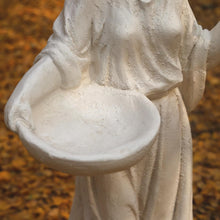 Load image into Gallery viewer, Garden Outdoor Nymph Statue Girl Maid Statue 40 Inch with Birdbath Bird Bath Bowl Magnesium Oxide Sculpture Patio Yard Lawn Decor Ivory