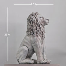 Load image into Gallery viewer, Lion Statue Outdoor Large 23''H Garden Statues MGO Outdoor Statue Guardian Lion Statues Home Decor Garden Decorative Outdoor Sculpture Patio Yard Lawn Decor, White