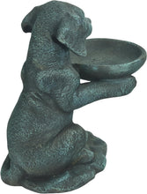 Load image into Gallery viewer, OUTOUR Dog Statues Outdoor with Birdbath Bird Feeder MGO 17''H Versatile Outdoor Statues Beagle Dog Statue for Home Decor Patio Backyard Yard Lawn Large Garden Statues Sculpture, Grey