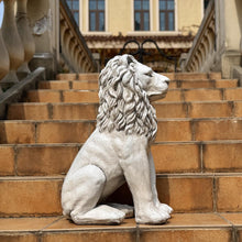 Load image into Gallery viewer, Lion Statue Outdoor Large 23''H Garden Statues MGO Outdoor Statue Guardian Lion Statues Home Decor Garden Decorative Outdoor Sculpture Patio Yard Lawn Decor, White