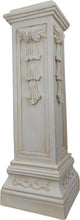 Load image into Gallery viewer, OUTOUR Greek Roman Square Pillar Magnesium Oxide Column with Stand Pedestal Holder Base for Wedding Tables, Indoor/Outdoor Patio and Garden Decor Large Size Pillar 35.8'' High,White