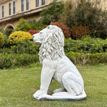 Load image into Gallery viewer, Lion Statue Outdoor Large 23''H Garden Statues MGO Outdoor Statue Guardian Lion Statues Home Decor Garden Decorative Outdoor Sculpture Patio Yard Lawn Decor, White
