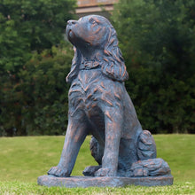 Load image into Gallery viewer, OUTOUR Dog Statue Outdoor Outdoor Statues MGO Sitting Cocker Spaniel Statue for Home Decor Patio Backyard Yard Lawn Large Garden Statues Sculpture, Grey 28''H