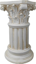 Load image into Gallery viewer, Exquisite Magnesium Oxide Corinthian Greek Column Pillar with Stand Base Pedestal for Indoor Outdoor Garden Backyard Courtyard Patio Office Decor23.9’’High,White