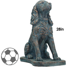 Load image into Gallery viewer, OUTOUR Dog Statue Outdoor Outdoor Statues MGO Sitting Cocker Spaniel Statue for Home Decor Patio Backyard Yard Lawn Large Garden Statues Sculpture, Grey 28''H
