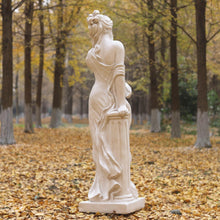 Load image into Gallery viewer, Outdoor Garden Nymph Statue 51 Inch Large Magnesium Oxide Sculpture Goddess of Spring Flowers Greek Mythology Roman Style Outdoor Patio Yard Lawn Porch Decor Ivory