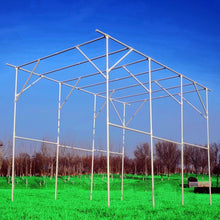 Load image into Gallery viewer, 118'' L x 79'' W x 90.5'' H Large Grape Vine Support Arch Arbor Gazebo Trellis Rack Pergola Plastic-Coated Metal Large Cane Frame for Vineyard Outdoor Patio Lawn Yard Garden Decoration White
