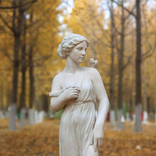 Load image into Gallery viewer, Outdoor Garden Statue Nymph Sculpture Goddess of Greek Mythology Roman Style Outdoor Patio Yard Lawn Porch Decor 32 Inch Ivory