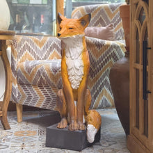 Load image into Gallery viewer, Sitting Fox Large Size Decorative Statue Outdoor Wit Fox Orange and White Cute Sculpture for Garden,Patio,Lawn Fox Fable Figurine