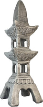 Load image into Gallery viewer, 35.5’’High Asian Zen Pagoda Magnesium Oxide Tall Lantern Statue Outdoor Sculpture for Garden Backyard Decor Pagoda Statue Miniature Tower Lantern Landscape Garden Decoration