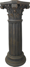 Load image into Gallery viewer, OUTOUR Unique Magnesium Oxide Corinthian Greek Column Pillar with Stand Base Pedestal for Indoor Outdoor Garden Backyard Courtyard Patio Decor33.5’’High,Antique Bronze