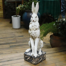 Load image into Gallery viewer, Large Size Noble Sitting Rabbit Bunny Realistic Rabbit Happy Easter Bunny Magnesium Oxide Stone Sculpture Decorations for Indoor Outdoor Garden Statue 30'' High