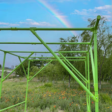 Load image into Gallery viewer, 79'' L x 59'' W x 79'' H Grape Vine Support Arch Arbor Arbour Gazebo Trellis Rack Pergola Plastic-Coated Metal Cane Frame for Vineyard Outdoor Patio Lawn Yard Garden Decoration Green