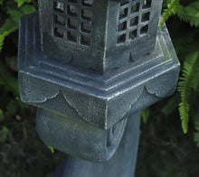 Load image into Gallery viewer, 40''H Janpanese Zen Garden Pagoda Resin Shinto Shrines Stone Lanter Large Pagoda Statue Stone Lantern Pagoda Sculpture Statue for Balcony Garden Patio Porch Decoration,Grey