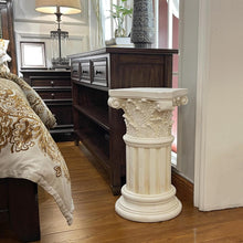 Load image into Gallery viewer, Exquisite Magnesium Oxide Corinthian Greek Column Pillar with Stand Base Pedestal for Indoor Outdoor Garden Backyard Courtyard Patio Office Decor23.9’’High,White