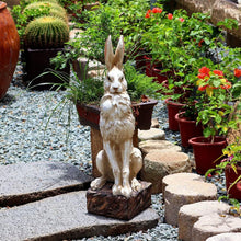 Load image into Gallery viewer, Large Size Noble Sitting Rabbit Bunny Realistic Rabbit Happy Easter Bunny Magnesium Oxide Stone Sculpture Decorations for Indoor Outdoor Garden Statue 30'' High