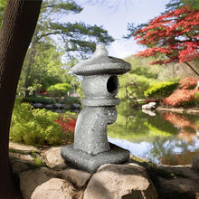 Load image into Gallery viewer, 14’’ High Asian Solar-Powered Zen Pagoda Garden Statue LED Light Solar Lamp for Outdoor Japanese Decoration Aesthetic Garden Figurines