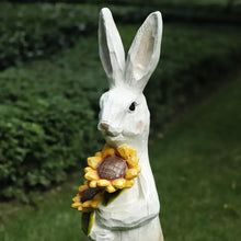 Load image into Gallery viewer, 35"H Resin Large Rabbit Statue Bunny with Sunflowers Sculpture Outdoor Statues Indoor Decor Animal Ornament for Home Garden Lawn Yard Patio Balcony Gifts Birthday Easter Housewarming Christmas