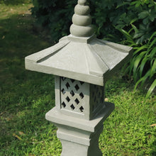 Load image into Gallery viewer, Pagoda Lantern Garden Statue Zen Asian Decor for Oriental Landscape Patio Lawn Yard Pond Japanese Decoration Outdoor Indoor Meditation Resin Gifts