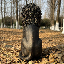 Load image into Gallery viewer, Outdoor Garden Guardian Lion Statue 23 Inch Sitting Lion Sculpture Patio Yard Lawn Home Decor Bronze