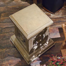 Load image into Gallery viewer, Garden Outdoor Statue Classic Plinth Base Indoor Sculptural Riser Garden Side Table Antique Stone Finish Yard Patio Deck Home Hallway