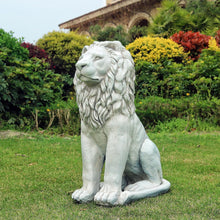 Load image into Gallery viewer, Lion Statue Outdoor Large 23''H Garden Statues MGO Outdoor Statue Guardian Lion Statues Home Decor Garden Decorative Outdoor Sculpture Patio Yard Lawn Decor, White