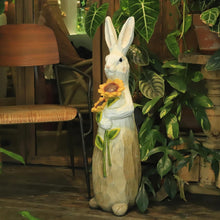 Load image into Gallery viewer, 35"H Resin Large Rabbit Statue Bunny with Sunflowers Sculpture Outdoor Statues Indoor Decor Animal Ornament for Home Garden Lawn Yard Patio Balcony Gifts Birthday Easter Housewarming Christmas