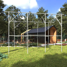 Load image into Gallery viewer, 118'' L x 79'' W x 90.5'' H Large Grape Vine Support Arch Arbor Gazebo Trellis Rack Pergola Plastic-Coated Metal Large Cane Frame for Vineyard Outdoor Patio Lawn Yard Garden Decoration White