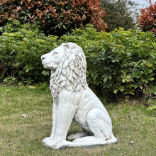 Load image into Gallery viewer, Lion Statue Outdoor Large 23''H Garden Statues MGO Outdoor Statue Guardian Lion Statues Home Decor Garden Decorative Outdoor Sculpture Patio Yard Lawn Decor, White