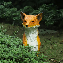 Load image into Gallery viewer, Sitting Fox Large Size Decorative Statue Outdoor Wit Fox Orange and White Cute Sculpture for Garden,Patio,Lawn Fox Fable Figurine