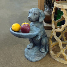 Load image into Gallery viewer, OUTOUR Dog Statues Outdoor with Birdbath Bird Feeder MGO 17''H Versatile Outdoor Statues Beagle Dog Statue for Home Decor Patio Backyard Yard Lawn Large Garden Statues Sculpture, Grey
