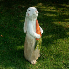 Load image into Gallery viewer, 26" H Rabbit Large Statue Bunny Holding Carrot Sculpture Big Resin Outdoor Statues Indoor Decor Animal Ornament for Home Garden Lawn Yard Balcony Gifts Birthday Easter Housewarming Christmas
