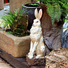 Load image into Gallery viewer, Large Size Noble Sitting Rabbit Bunny Realistic Rabbit Happy Easter Bunny Magnesium Oxide Stone Sculpture Decorations for Indoor Outdoor Garden Statue 30'' High