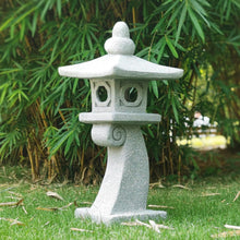 Load image into Gallery viewer, 28" H Large Solar Zen Asian Pagoda Lantern Garden Outdoor Statue Japanese Palace Lantern with Solar Light for Lawn Yard Pond Patio Temple Court Decor Meditator Stylite Garden Figurines