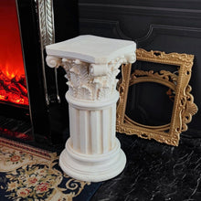 Load image into Gallery viewer, Exquisite Magnesium Oxide Corinthian Greek Column Pillar with Stand Base Pedestal for Indoor Outdoor Garden Backyard Courtyard Patio Office Decor23.9’’High,White