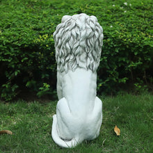 Load image into Gallery viewer, Lion Statue Outdoor Large 23''H Garden Statues MGO Outdoor Statue Guardian Lion Statues Home Decor Garden Decorative Outdoor Sculpture Patio Yard Lawn Decor, White