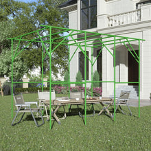 Load image into Gallery viewer, 118'' L x 79'' W x 90.5'' H Large Grape Vine Support Arch Arbour Gazebo Trellis Rack Pergola Plastic-coated Metal Large Cane Frame For Vineyard Outdoor Patio Lawn Yard Garden Decoration Green