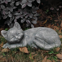 Load image into Gallery viewer, Garden Sleeping Cat Memorial Stone Cat Grave Marker Remembrance Cat Statues for Garden,Patio,Lawn,Grave Decor Pet Sympathy Gift