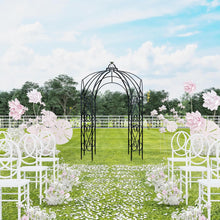 Load image into Gallery viewer, OUTOUR Versatile Oversized 9FT Iron Garden Gazebo Arbor Arbour Heavy Duty Metal ArchTrellis Support for Plants Climbing Garden Outdoor Yard Patio Wedding Party Ceremony Decor Arch