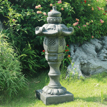 Load image into Gallery viewer, Large Pagoda Lantern Garden Statue 37" H Zen Asian Decor for Oriental Landscape Patio Lawn Yard Pond Asia Decoration Outdoor Indoor Meditation Resin Gifts