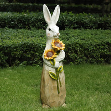 Load image into Gallery viewer, 35"H Resin Large Rabbit Statue Bunny with Sunflowers Sculpture Outdoor Statues Indoor Decor Animal Ornament for Home Garden Lawn Yard Patio Balcony Gifts Birthday Easter Housewarming Christmas