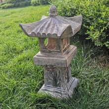 Load image into Gallery viewer, 23.6’’High Asian Orchid Pagoda Statue Miniature Tower Lantern Garden Decoration Figurines Outdoor Japanese Decoration Zen Courtyard Landscape