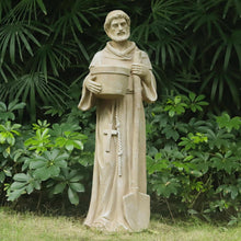 Load image into Gallery viewer, 36" H Large St.Francis of Assisi Statue Outdoor Decor for Garden Lawn Yard Porch Patio Hallway Religion Sculpture