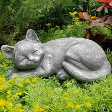Load image into Gallery viewer, Garden Sleeping Cat Memorial Stone Cat Grave Marker Remembrance Cat Statues for Garden,Patio,Lawn,Grave Decor Pet Sympathy Gift