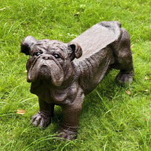 Load image into Gallery viewer, 35.5''L Large Shar Pei Dog Bench Stool Standing Multifunctional Dog Statue for Indoor Outdoor Decor Garden Yard Hallway Big Dog Shaped Dog Statue Accessory